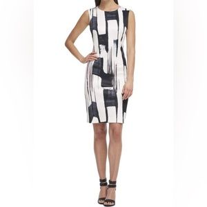 DKNY NWT women’s brushstroke print sheath dress size‎ 6